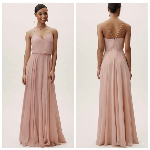 BHLDN Jenny Yoo Inesse Dress in Whipped Apricot - Picture 5 of 16